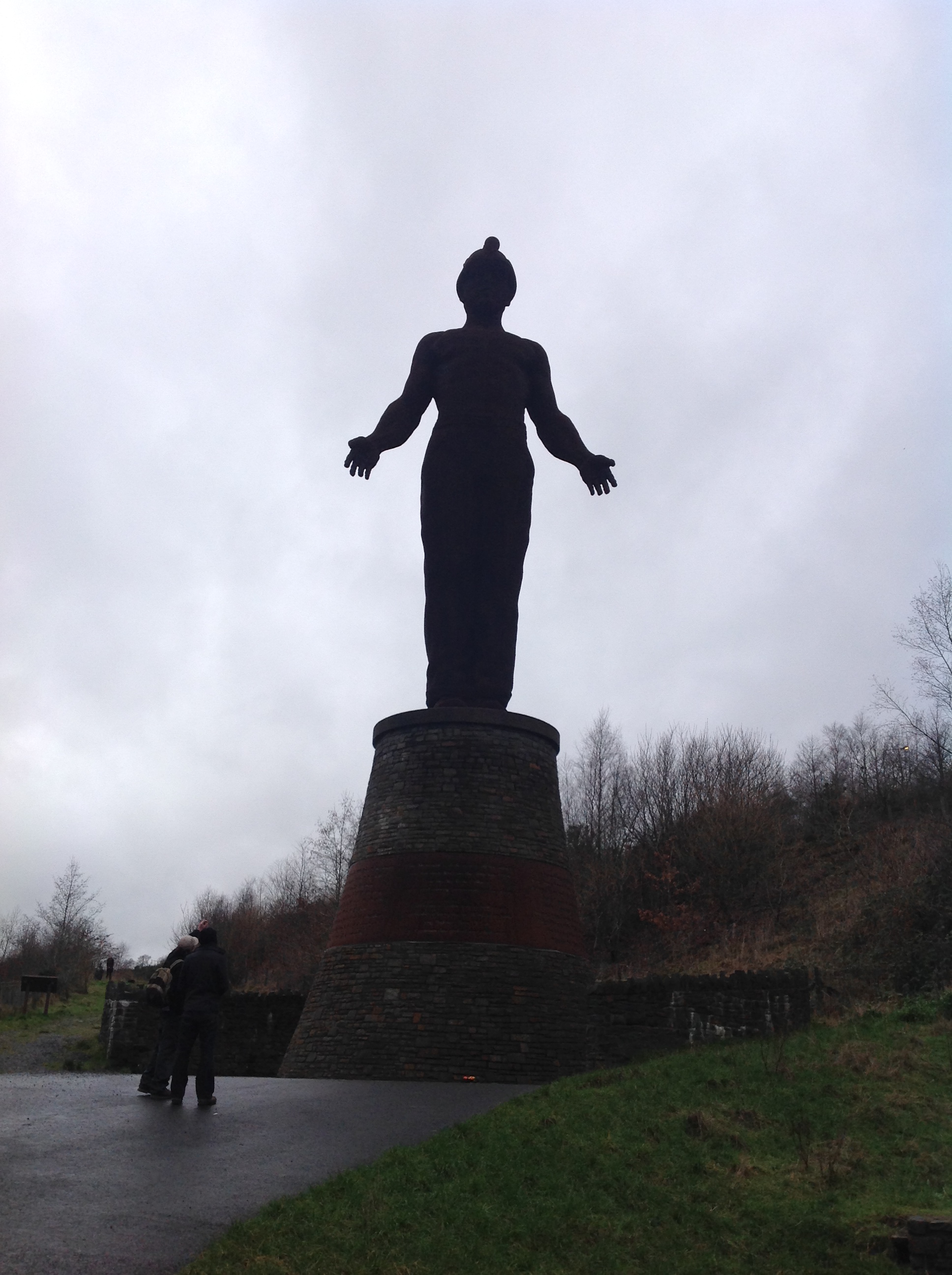 Miner Monument on Approach from Path